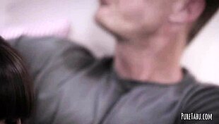 Stepdaughters in a hot threesome with shaved tits