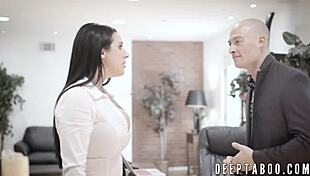 busty businesswoman, do you want to see her fucked by politician in office?