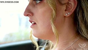 On the road, Charlie teases to the brink of cumming while driving.