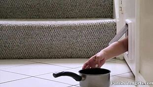 Hey, that freakish teen 18+ gets punished by a fat cock