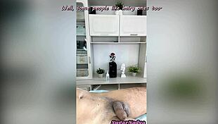 beautiful master sugarnadya gives handjob while removing hair from huge penis