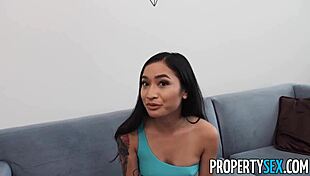 Petite Asian Babe Fucks Landlord For Lease