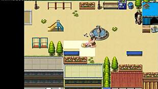 Blonde girl fucks guys in hentai game