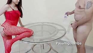 Couple plays bottle game for anal sex with big black cock