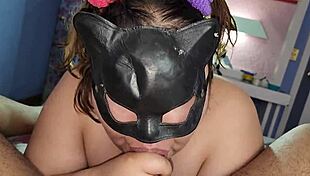 I aggressively suck my man's cock until I extract all his cum in my mouth