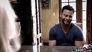 Blonde milf pornstar Kenna James craves her client at the office!