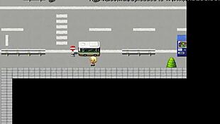 Blonde girl fucks guys in hentai game