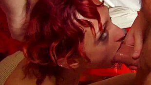 She shoots her sister while sucking his cock and getting fucked in the ass