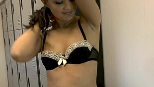 Petite teen Faye sucks your cock with dildo in uniform