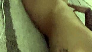 Bobbi Jo88 intensely massages her skinny ebony body with shaved pussy