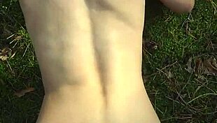 I watch this perfect body girl get anal creampie outdoor