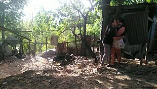 Peasant seduced and fucked by lesbian boss in the field!