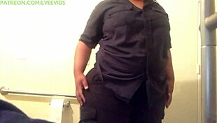 Watch this thick ebony babe strip for you.