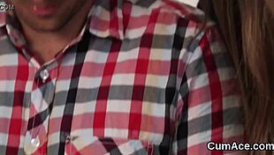 Stunner Gets FACIAL And Eats Cum