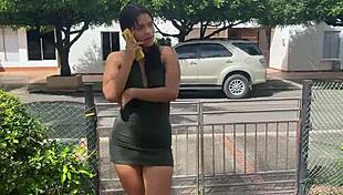 teen gets cum on tits and ass from big black cock