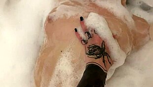 Young Amateurs in a Webcam Bubble Bath Session.