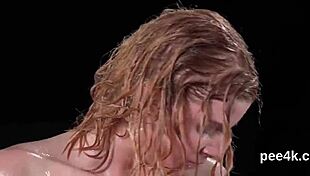 Stunning Beauty Gets Juicy Snatch Filled with Warm Piss