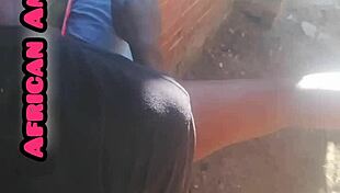 Beautiful african mature sucks monster cock in blowjob 😍