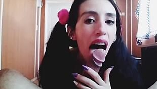 Jovencita Gives Uncensored Oral To Her Papi, Sucking His Cock With Small Tits