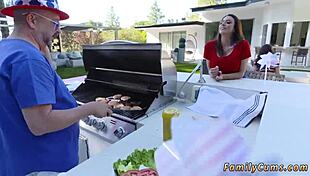 Blonde Milf Fucks Her Family on Fourth of July