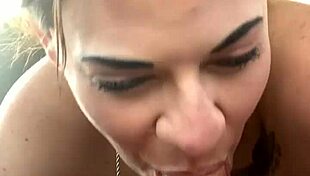 Mckenzie gold gives intense car blowjob