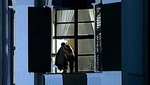 Brunette Bent Over For Big Cock Doggystyle Blowjob