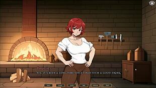 Tomboy love in hot forge hentai game ep 3 muscular redhead femdom creampie 😈🔥