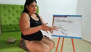 Latina Gordita Gives Jerk Off Instructions
