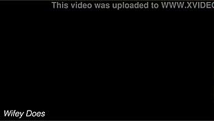 wifey cleans house with shirt down, flashing big tits