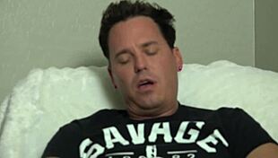 Feeling the thrill as Danny deep reveals his monster cock and pleasures himself intensely