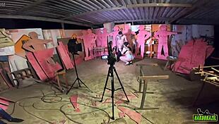 Behind The Scenes! Gabriela Ramos Fucking Monster Cock In Carpentry!