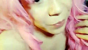 Swallowing that big cock with my big tits