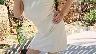 busty milf mariaold flashes pussy and talks dirty close-up