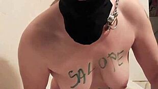 In this video, a french european slave girl performs her own masturbation session with bdsm and uro elements.