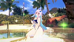 I watch Nijisanji Lize Helesta wiggle in 3D hentai