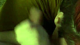 ball sucking redhead with handjob and blowjob