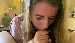 She Is Performing A Sloppy Suck That Brings Tears To Her Eyes