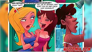 in this hentai basketball game, college perverts chase blonde teen with big cocks