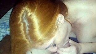 Couple Shares Intimate Moment With Redhead In Lingerie