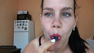 Sexy Giantess Anna Plays With Tiny Man In Femdom Domination?