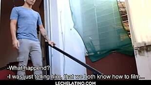 Latino Studs In Rough Gay Threesome With Facial