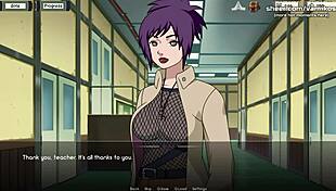 ANKO MITARASHI GETS HER TIGHT PUSSY FUCKED AND CREAMPIED BY NARUTO IN HENTAI GAME