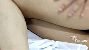 She teases her stunning feet before she penetrates deep