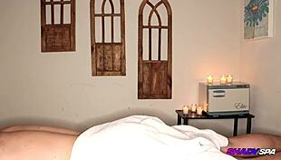 Shady Spa - Muscle Milf Massage with Intense Handjob Action.