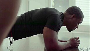 Interracial gay kissing and fucking turns intense!