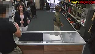 What! Upset customer sucks cock in the shop like a horny slut!