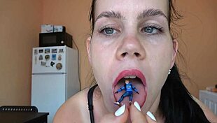 Sexy Giantess Anna Plays With Tiny Man In Femdom Domination?