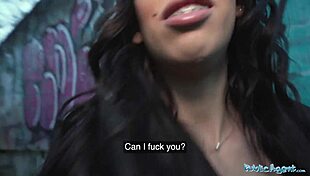 Sexy Colombian Babe Sucks Fucks Big Cock Public!