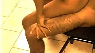 a latina brunette sucks a big cock then rides it hard