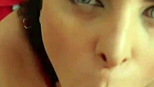 Beautiful POV Sucking Scene with Stunning Beauty in Close-Up